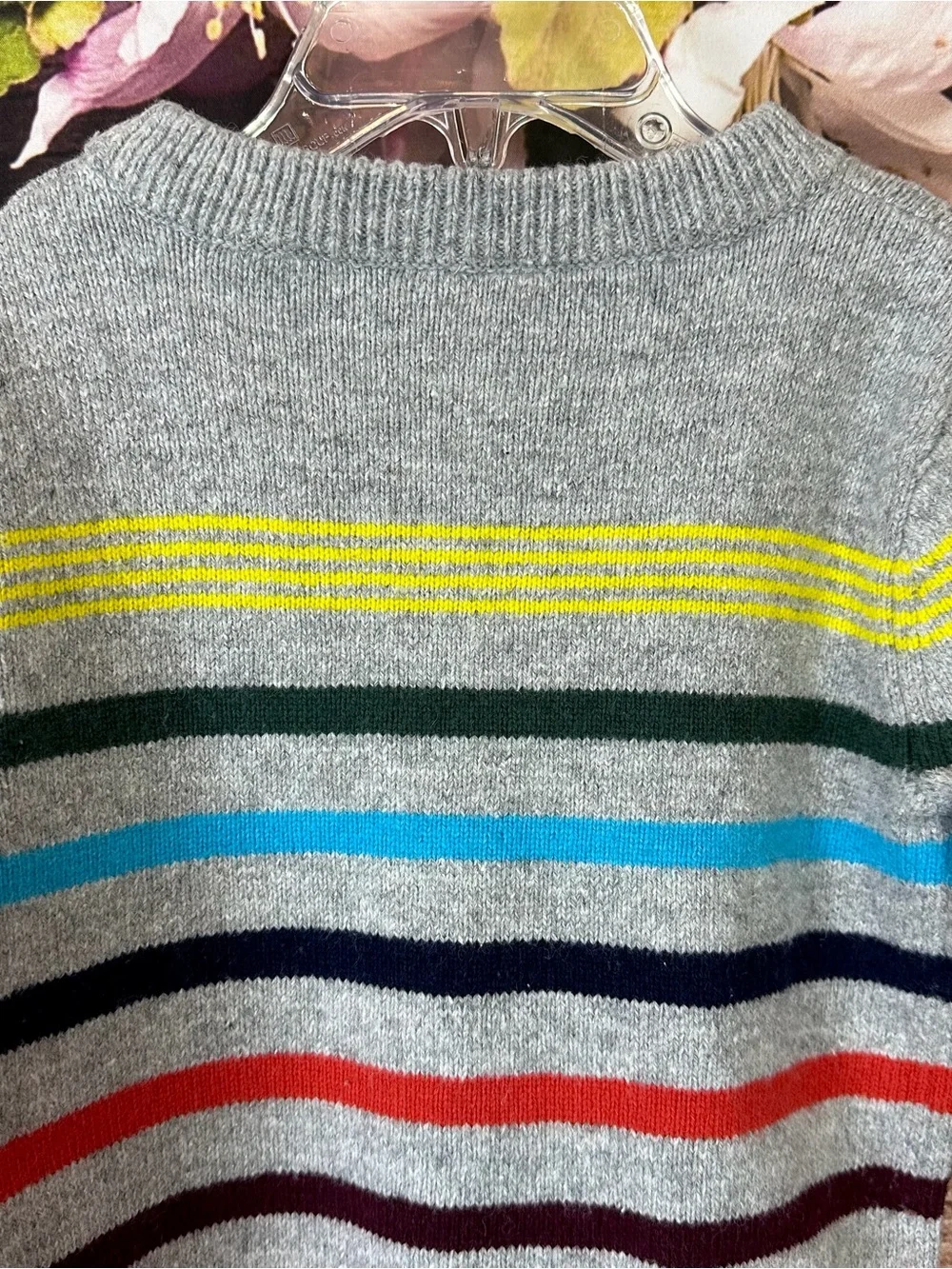 Toddler Boys Cotton Wool Multicolored Striped Knit Sweater Pullover